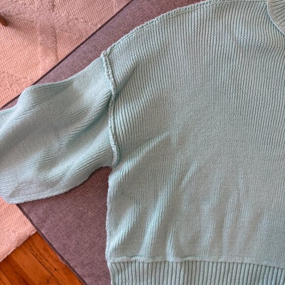 Mint Cropped Knit Sweater – Pink Rose – Size M - Picture 5 of 7